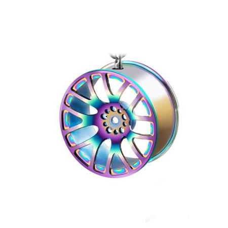 Jant Figürlü Oto Anahtarlık Yanık Metal Meneviş Rengi