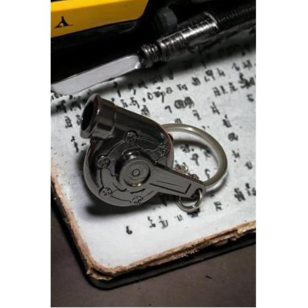 Metal Turbo Anahtarlık Titanyum Gri