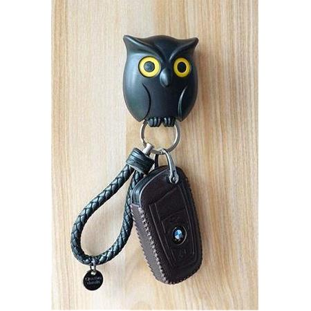 Baykuş Manyetik Anahtar Askılığı Pratik ve Dekoratif Siyah
