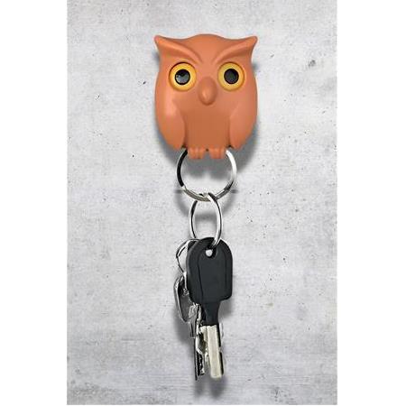 Baykuş Manyetik Anahtar Askılığı Pratik ve Dekoratif Kahverengi