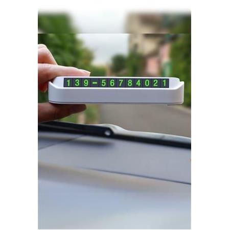 Binek Araçlar Fosforlu Geçici Park Kartı Aç Kapa Numaratör Beyaz