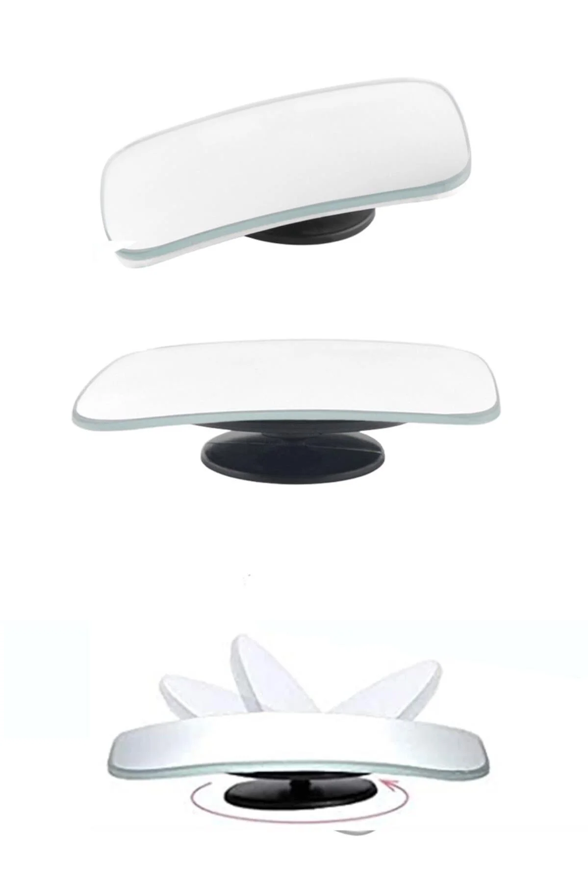 Kör Nokta Aynası Gerçek Cam Dikdörtgen 62x45 mm - 360° Ayarlanabilir Park Aynası - Görsel 7