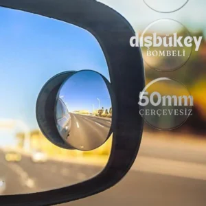 Kör Nokta Aynası Gerçek Cam Dışbükey Çerçevesiz 50 mm - Ayarlanabilir Yan Ayna