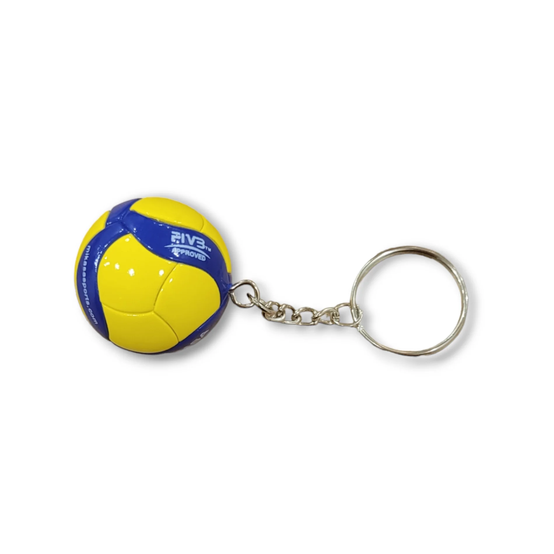 Voleybol Topu Anahtarlık 38 mm Sarı Lacivert Salon Topu - Mini Voleybol Çanta Süsü