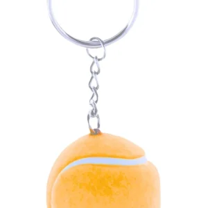 Tenis Topu Anahtarlık Keçe Kaplı 3,5 cm Turuncu - Mini Tenis Topu Çanta Süsü