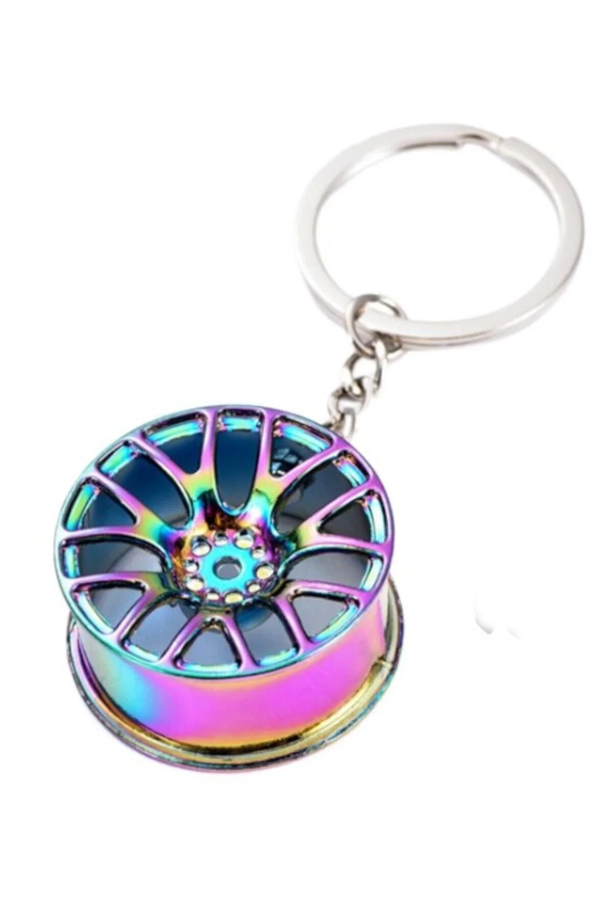 Jant Figürlü Anahtarlık Metal Neo Chrome Meneviş Renk - Oto Jant Anahtarlığı