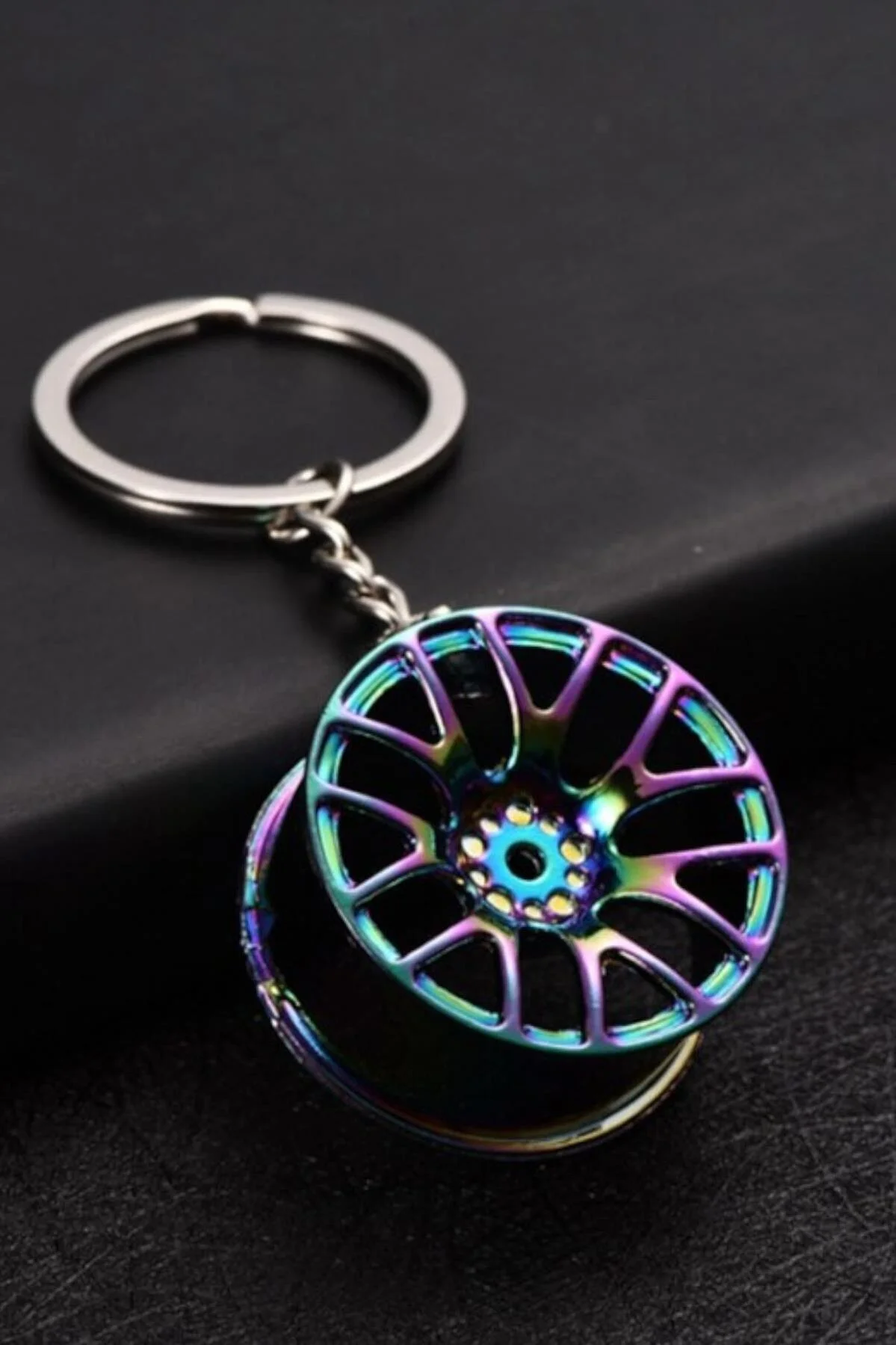 Jant Figürlü Anahtarlık Metal Neo Chrome Meneviş Renk - Oto Jant Anahtarlığı - Görsel 3