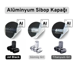 Alüminyum Sibop Kapağı 4 Adet - Araç, Motosiklet ve Bisiklet Lastik Supap Kapağı