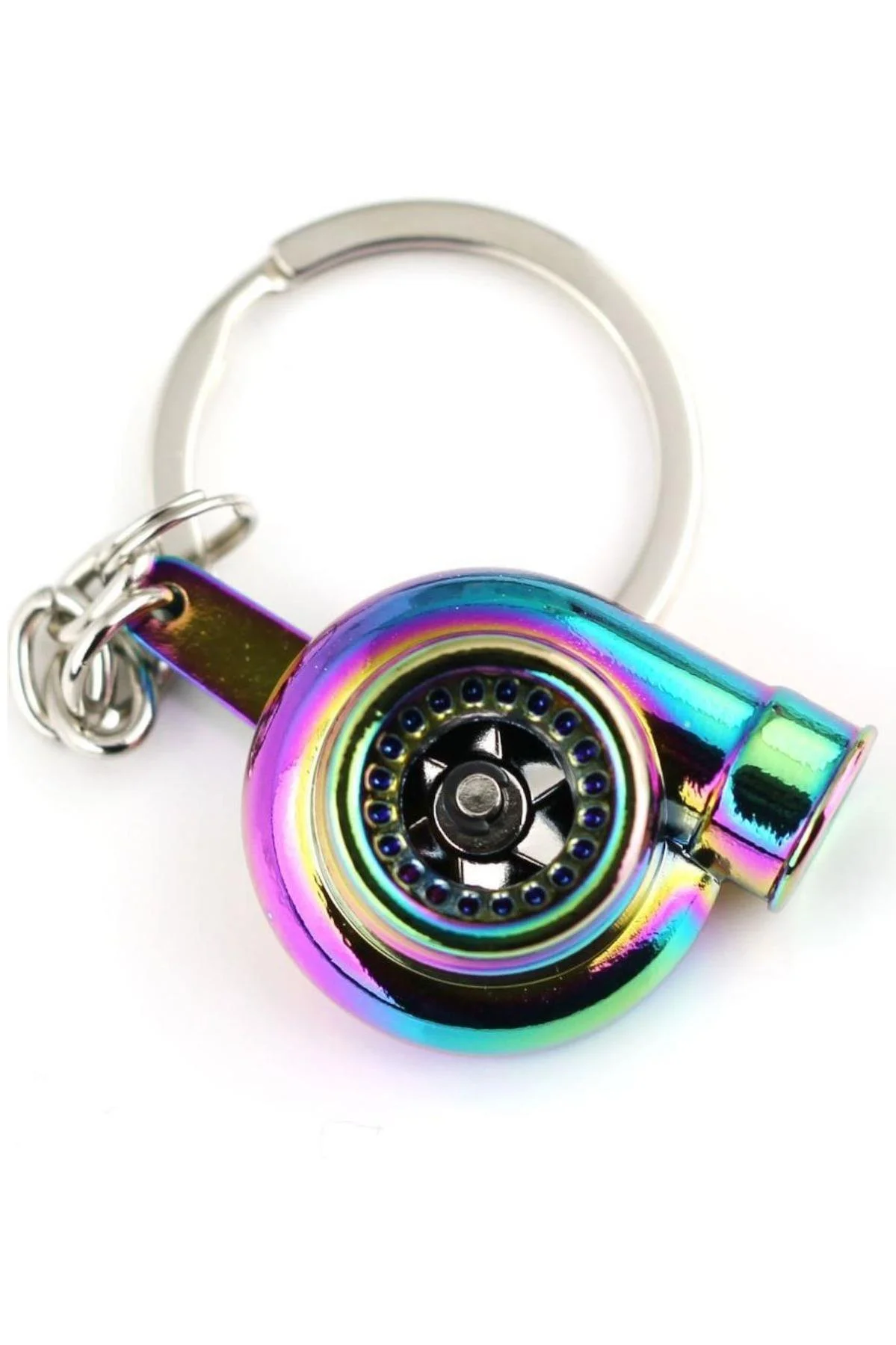 Turbo Anahtarlık Metal Neo Chrome Meneviş Renk - Turbo Figürlü Oto Anahtarlık