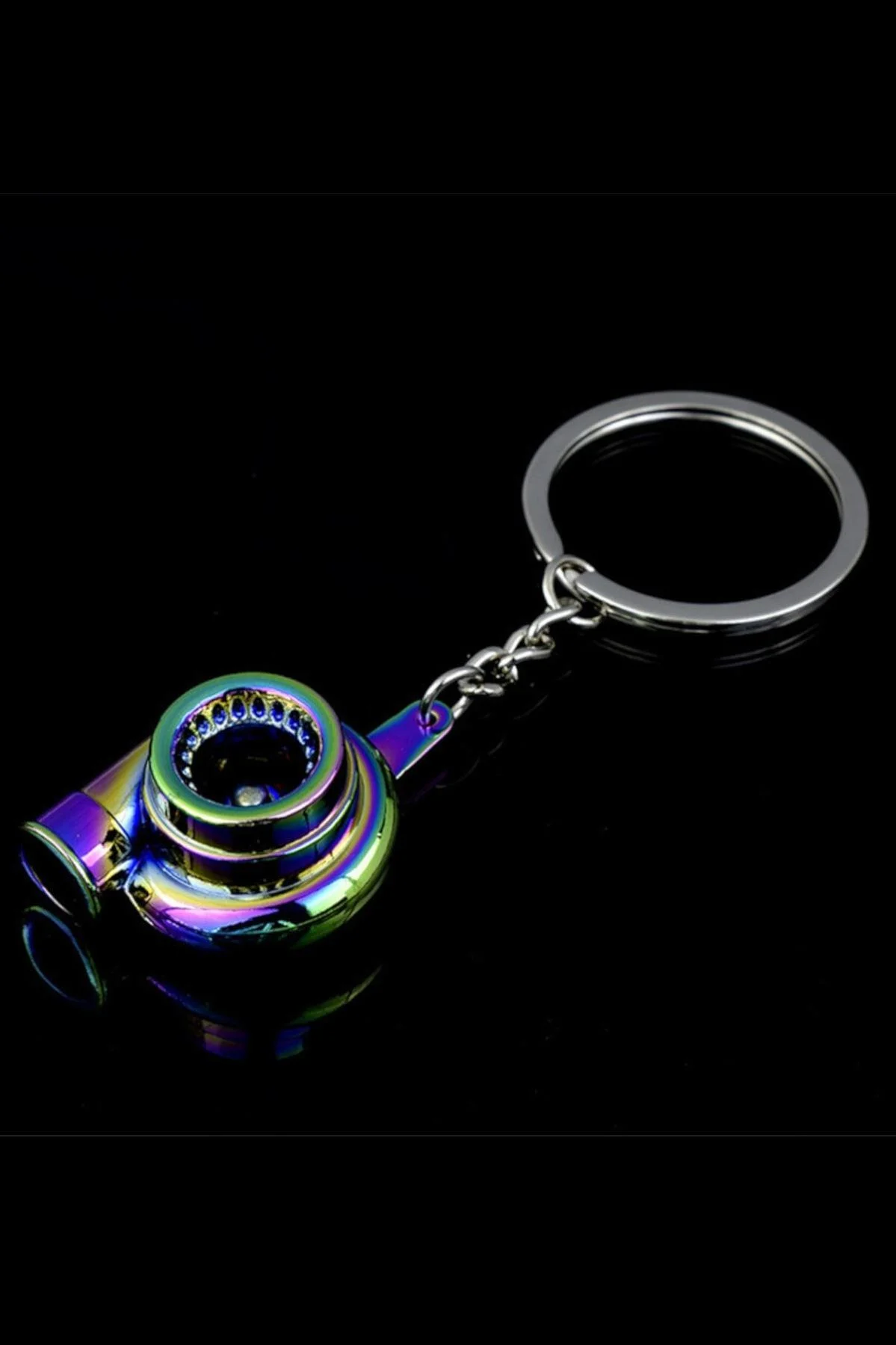 Turbo Anahtarlık Metal Neo Chrome Meneviş Renk - Turbo Figürlü Oto Anahtarlık - Görsel 3