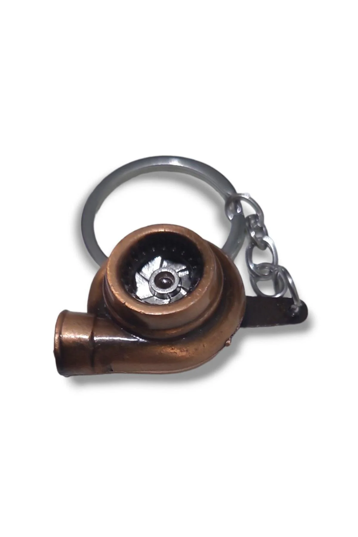 Turbo Anahtarlık Metal Eskitilmiş Bakır - Turbo Figürlü Oto Anahtarlık
