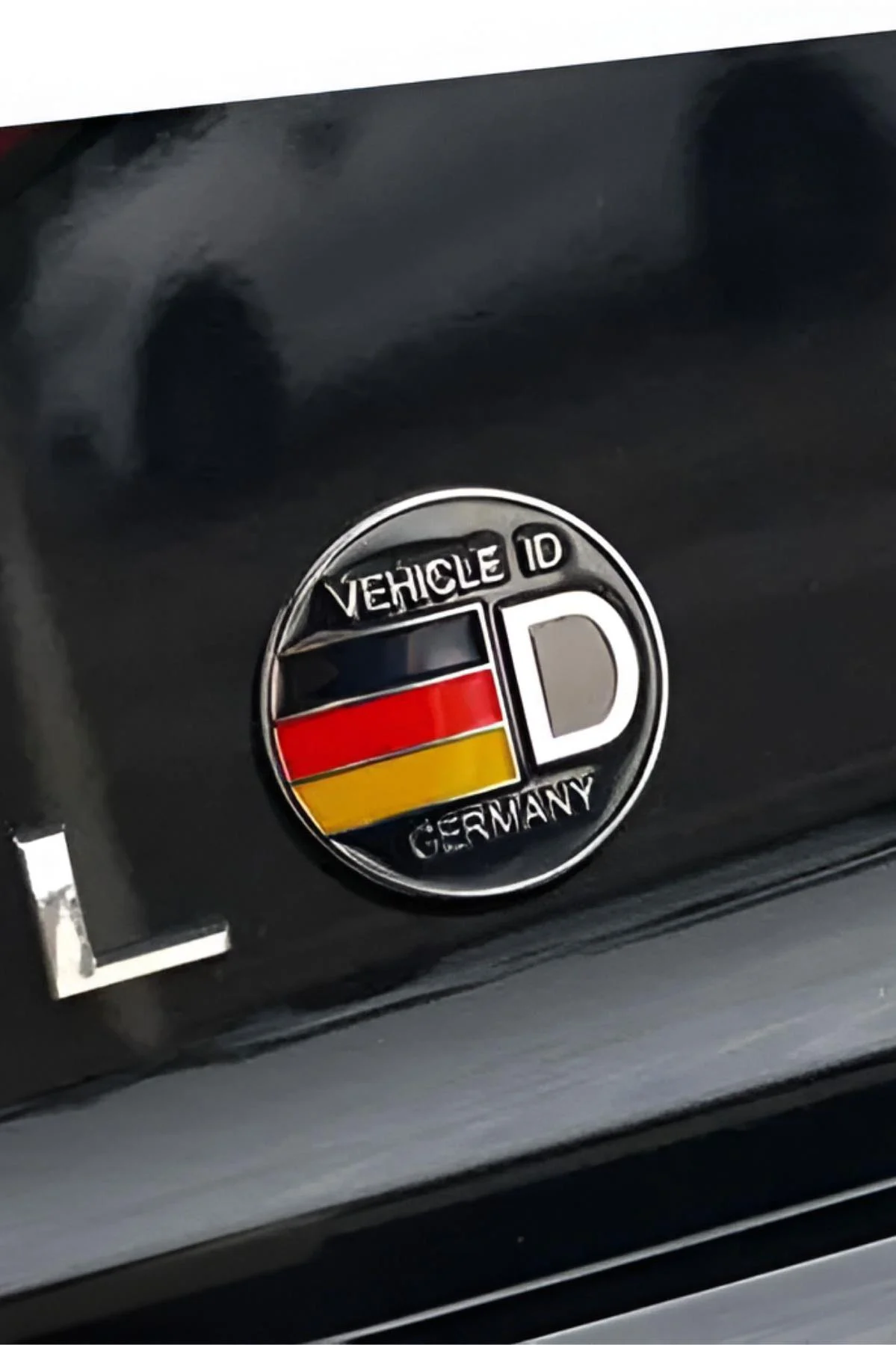 Panjur Arması Almanya Bayraklı Vehicle ID D - Metal Emaye Araç Panjur Süsü 60 mm - Görsel 4