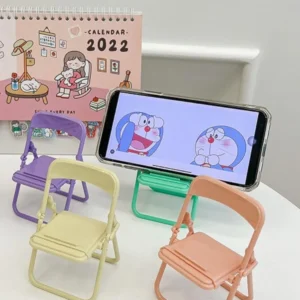 Telefon Standı Katlanır Sandalye Şeklinde - Masaüstü Cep Telefonu ve Tablet Tutucu