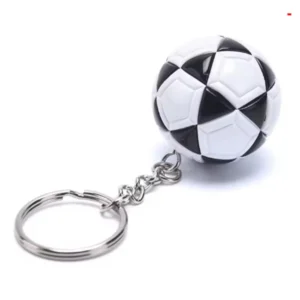 Futbol Topu Anahtarlık Siyah Beyaz Klasik Desenli - Mini Top Çanta Süsü
