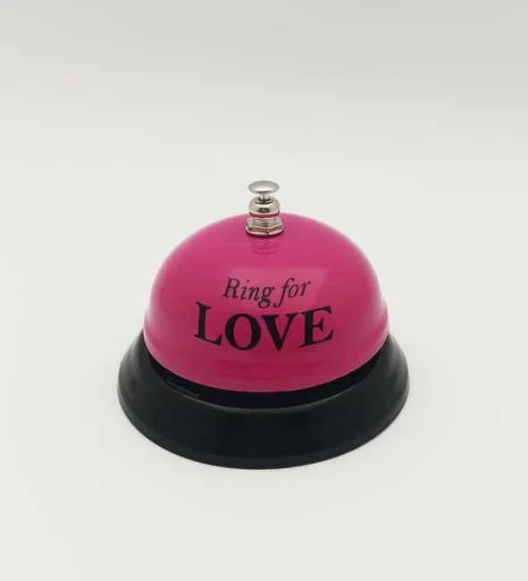 Masa Zili Ring for Love Pembe - Dekoratif Resepsiyon Zili