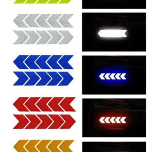 Reflektör Yansıtıcı Sticker Chevron Ok Şekilli 10 Adet - Araç, Motosiklet ve Bisiklet İçin