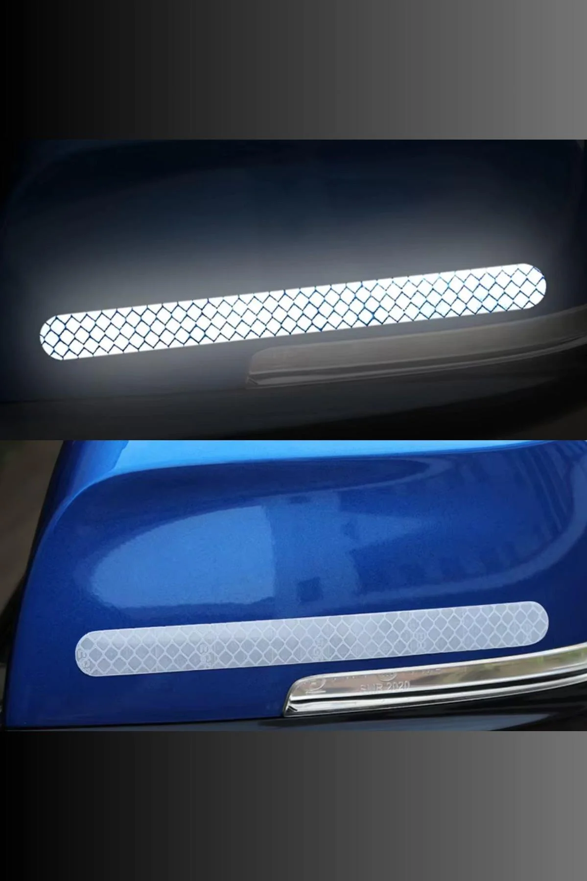 Reflektör Yansıtıcı Sticker Şerit 2 Adet - Araç, Motosiklet ve Bisiklet İçin - Görsel 7